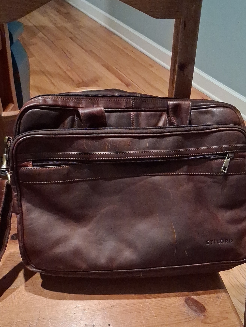 Brown Leather Briefcase - Men's Laptop Bag